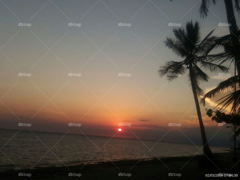 Sunset at Sarangani Bay, Mindanao, Philippines.