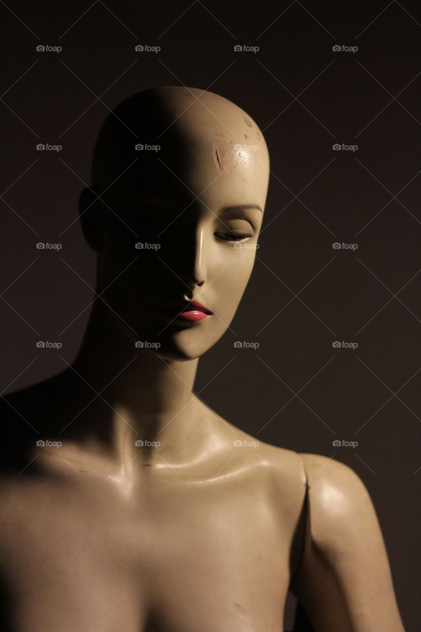 woman mannequin in studio