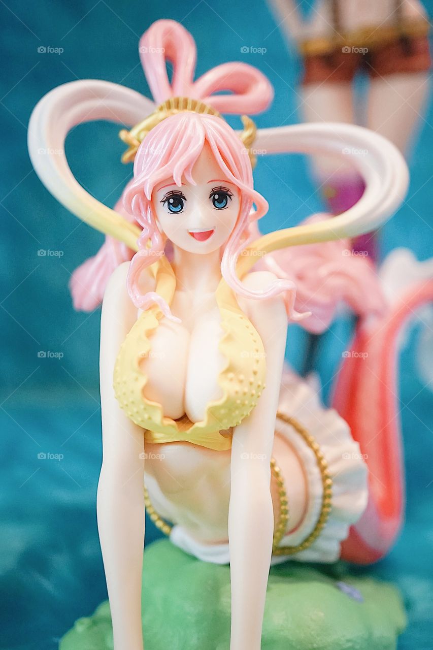 Bangkok, Thailand - Feb 24, 2018 : A photo of Mermaid Princess Shirahoshi, a mermaid character from One piece. Once piece is a successful and famous Japanese manga and animation. Editorial use only.