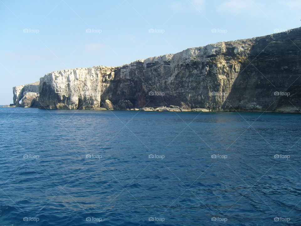 Malta steep limestone slopes