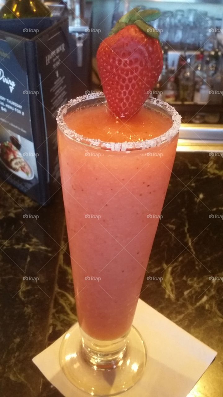 Strawberry Margarita with Salt