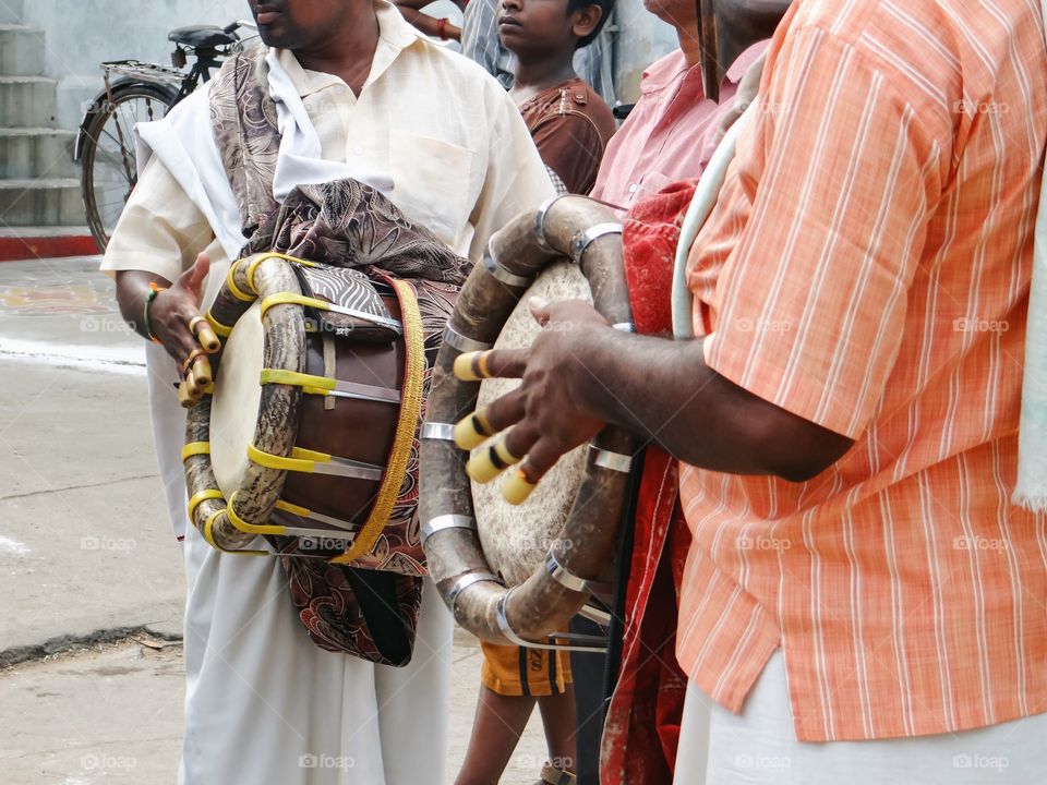 Mridangam, a musical instrument played in south India