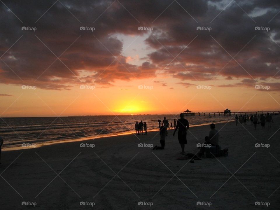 Sunset and clouds