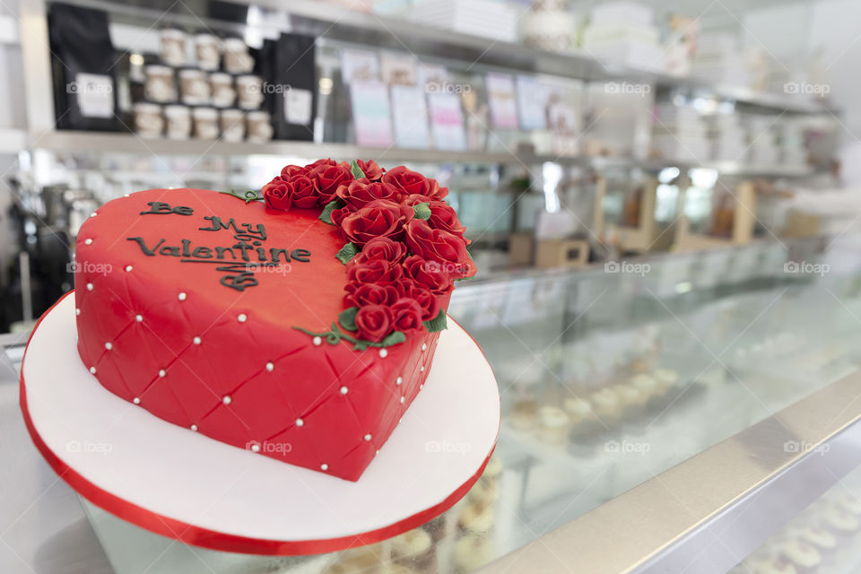 Delicious red velvet cake for Valentine's day