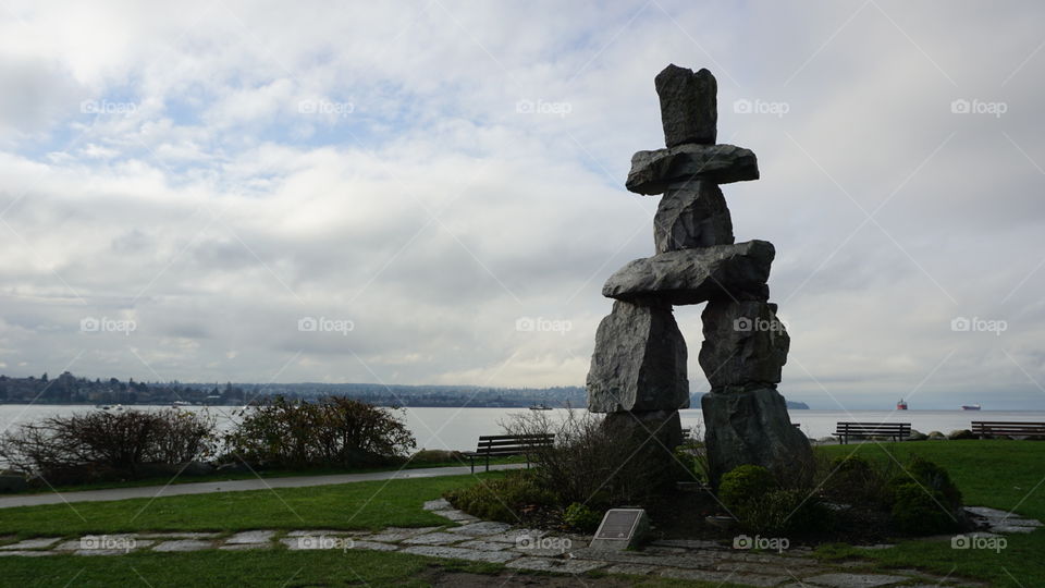 Inukshuk in Vancouver, B.C.