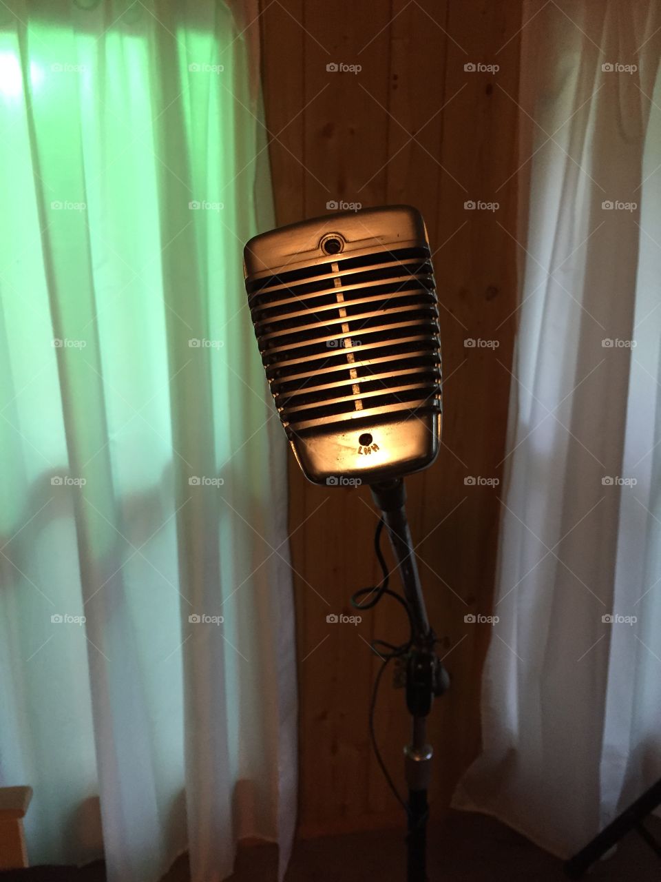 0ld time microphone from the 50's 60's used by singers.