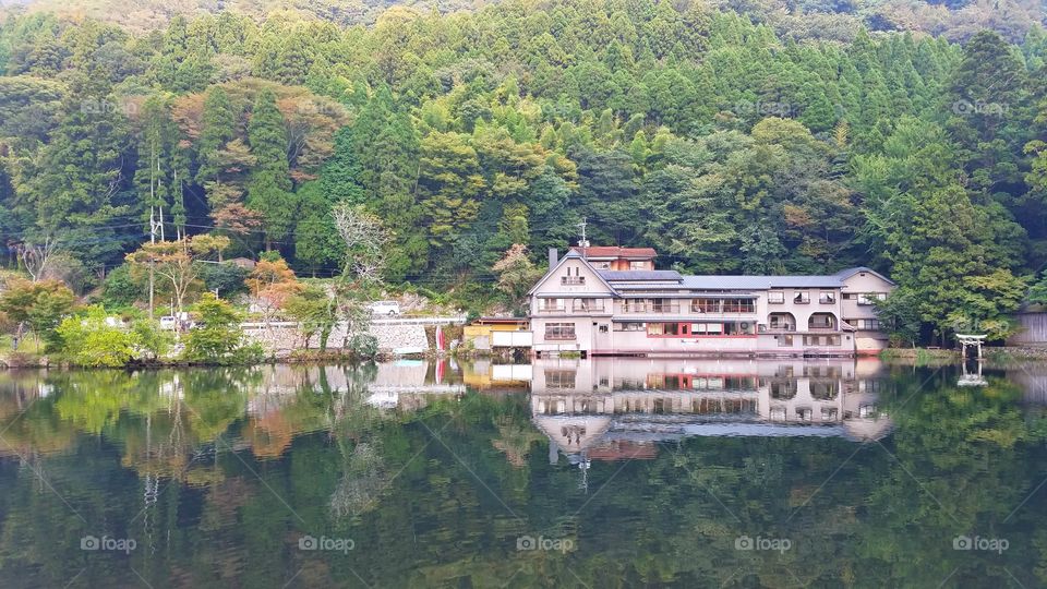 Beautiful mirror lake reflections