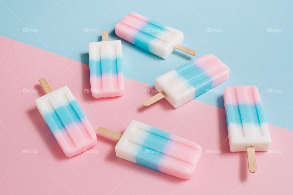 Close-up of popsicles