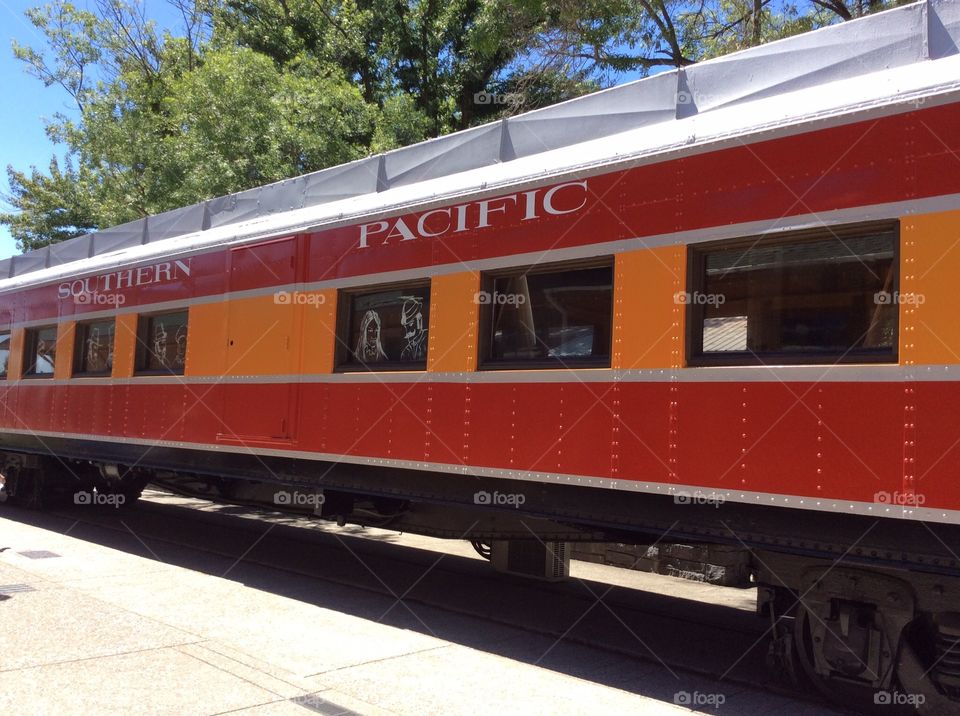 Southern Pacific Restored Railway Car. Southern Pacific Restored Railway Car