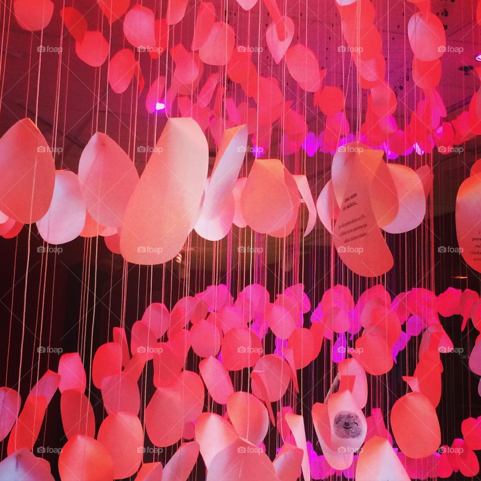 Pink. Art installation at the Biodome