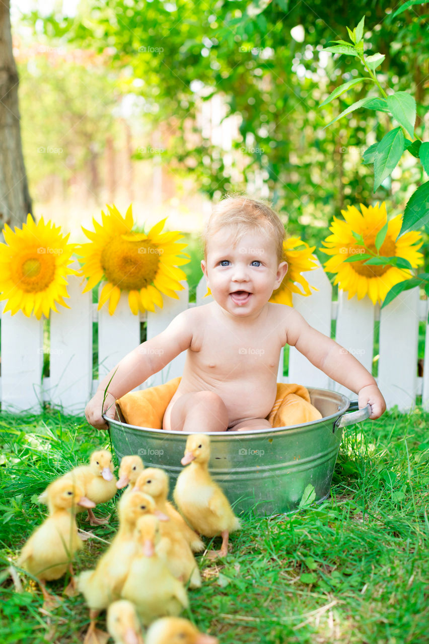 Summer, Nature, Child, Grass, Baby