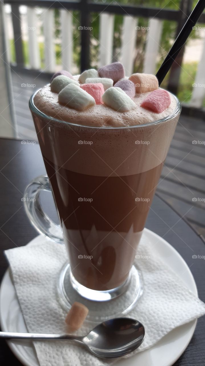 какао с зефиром