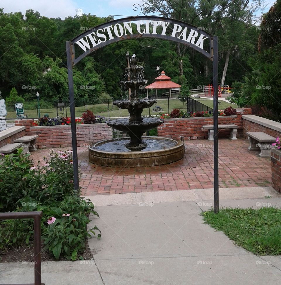 Weston city park entrance