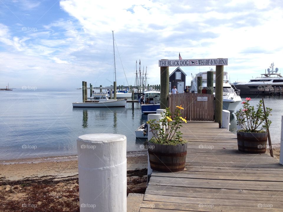 The harbor of Vineyard Haven on Martha's Vineyard