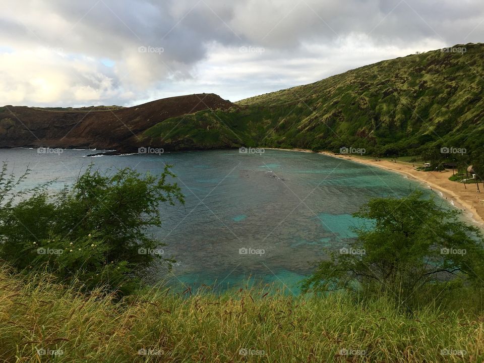 Scenic view of Hanauma beach