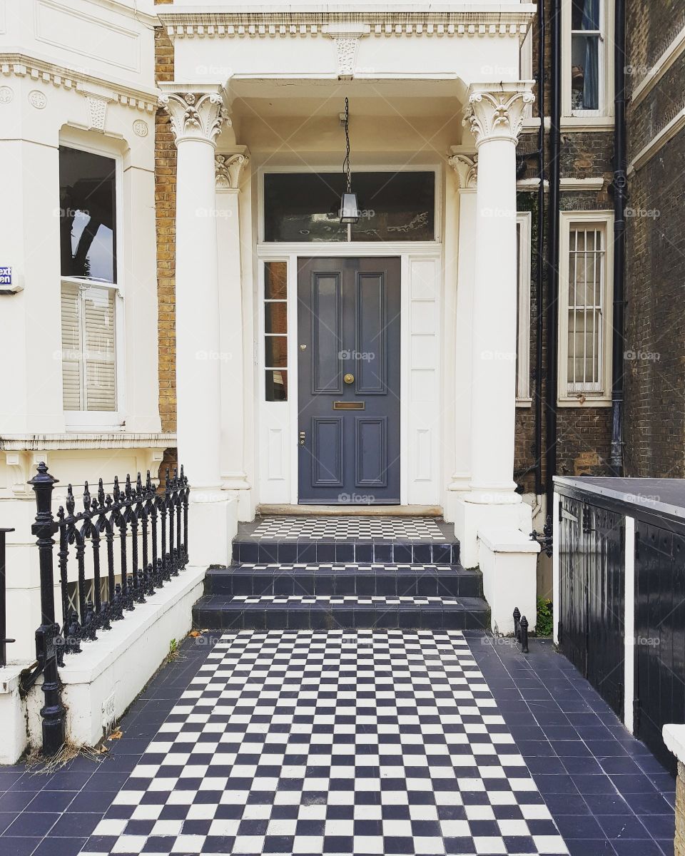 Beautiful Entrance With A Grey Door In London