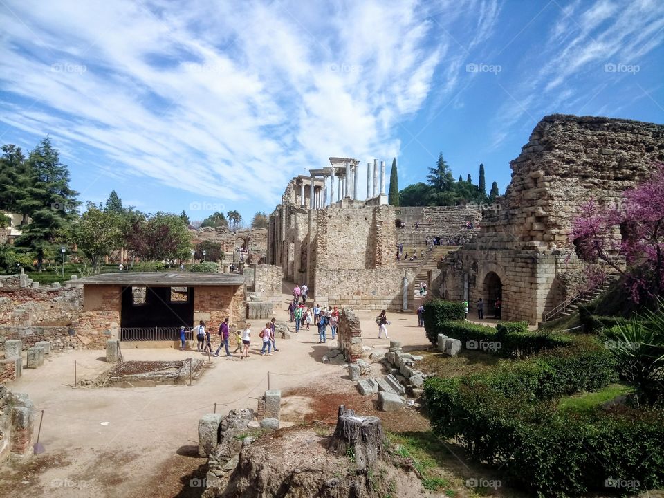 Roman remains Merida Spain 