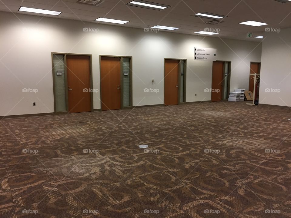 Empty office space preparing for construction