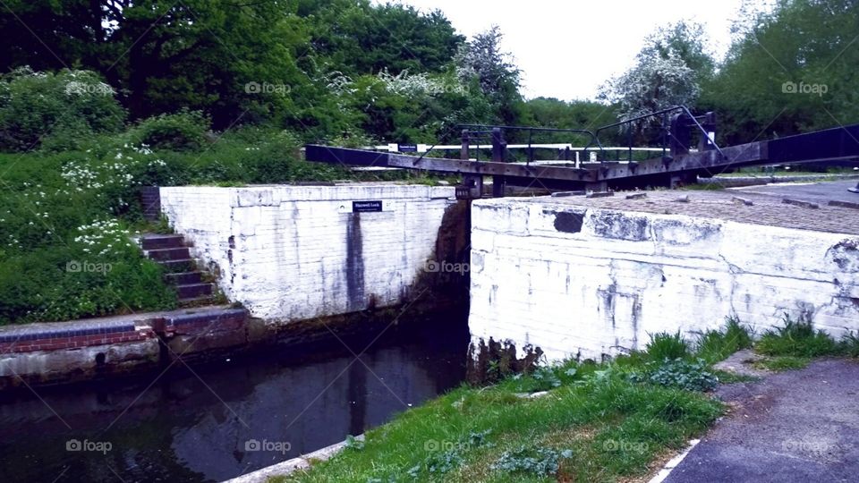 a lock on the grand union canal in hanwell