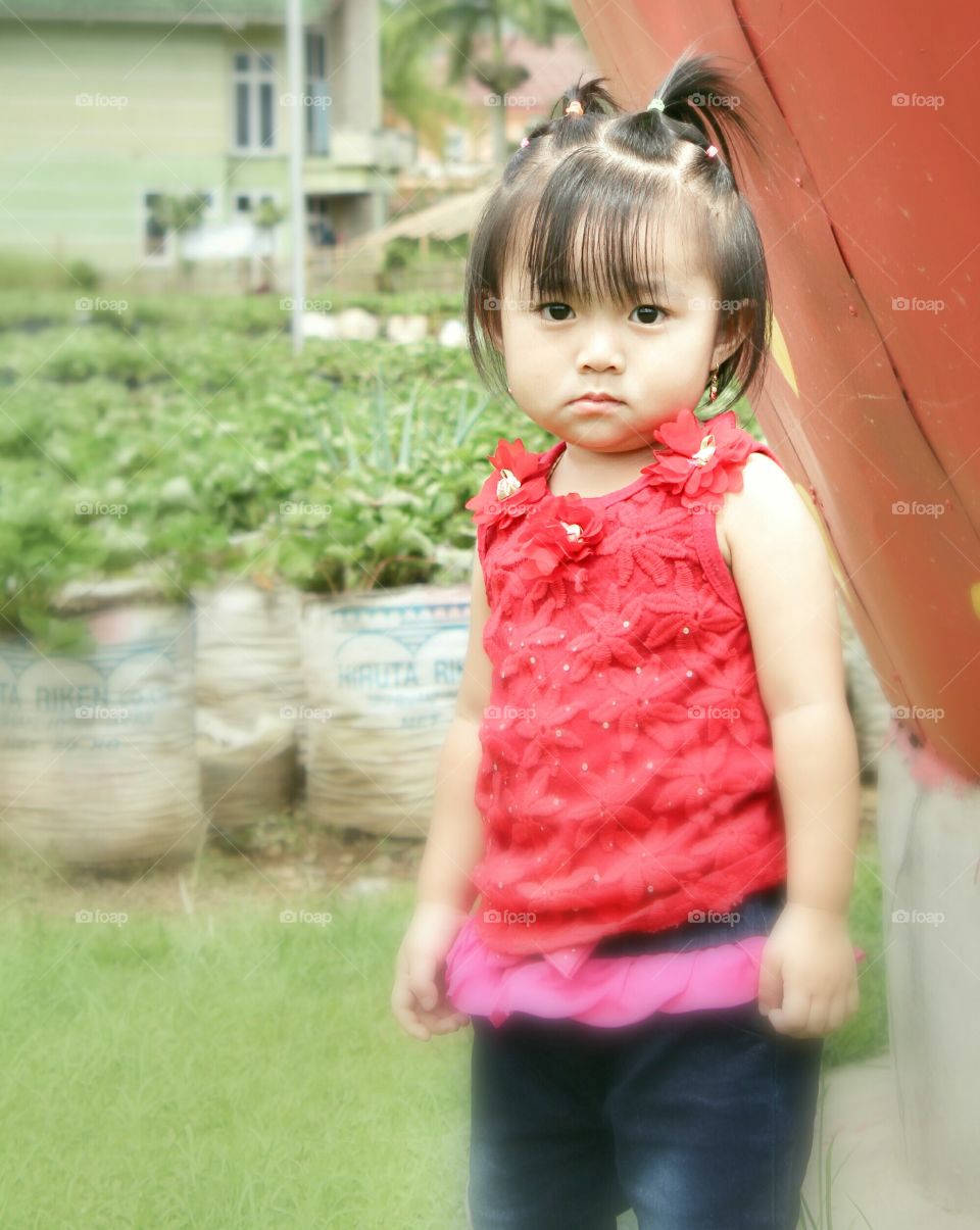 Portrait of cute asian girl