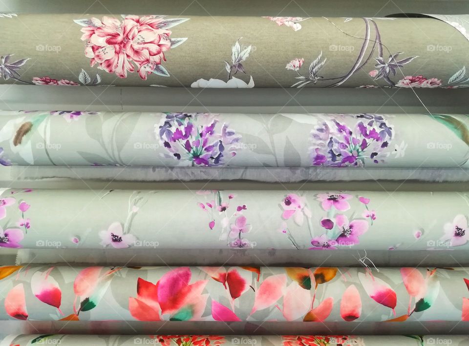 Rolls of fabric for tablecloth