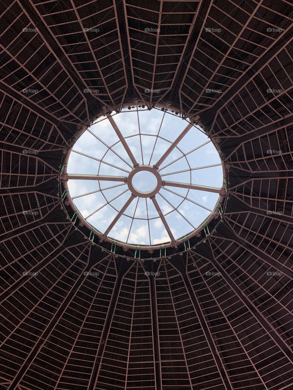 Mall dome with sky in hole 