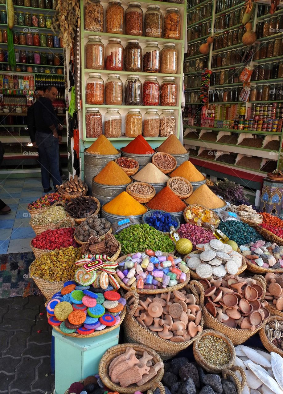 Spices in multicolor