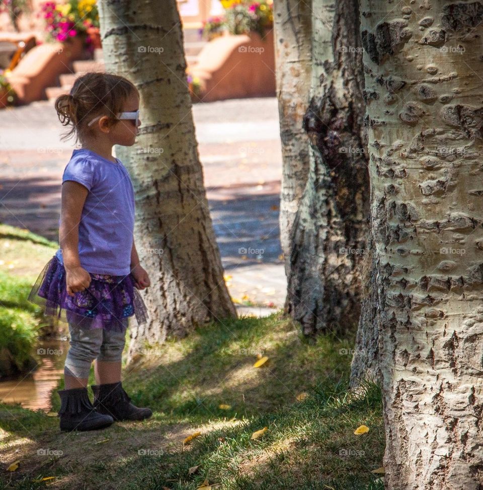 Girl in trees