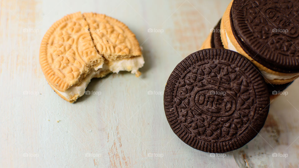 Closeup of Oreo Cookies 