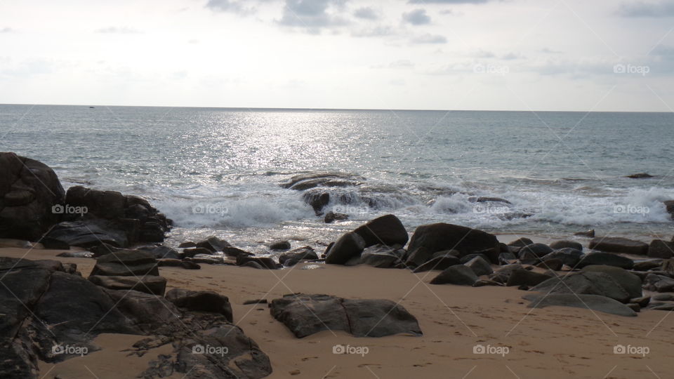 stormy day at the beach