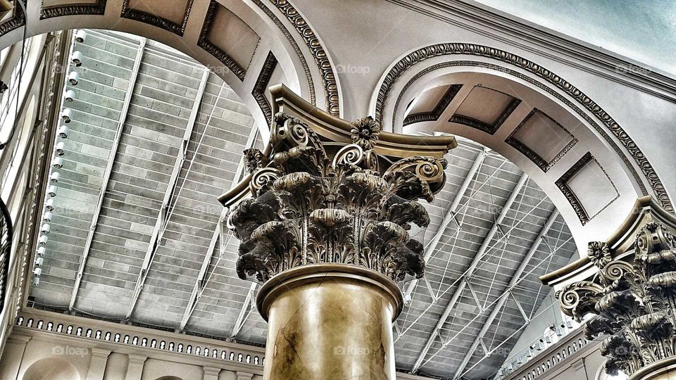 Looking up. Arcitecture at National Building Museum, DC