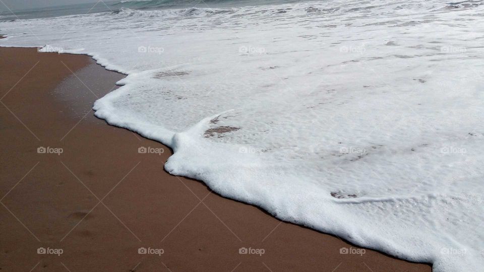 Silent beach and tide.. Beautiful sea water