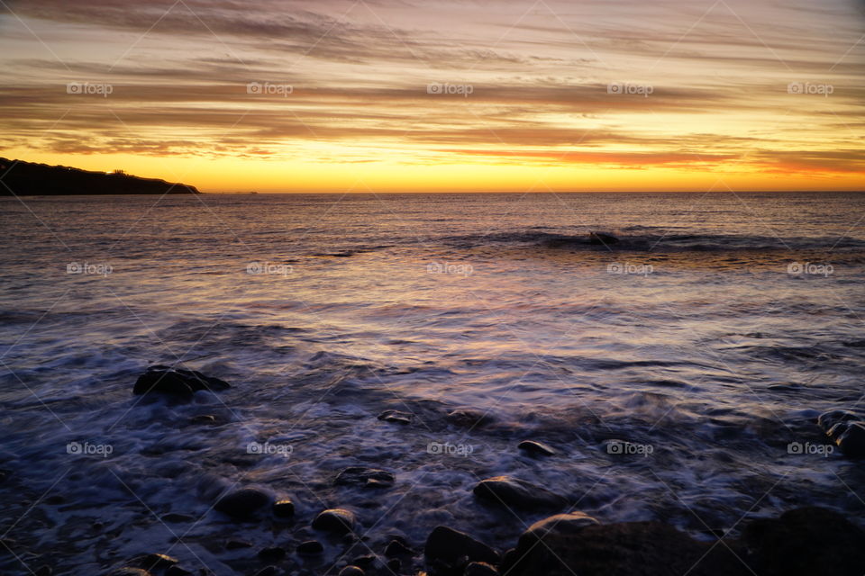 Sunset over Hallet Cove Beach