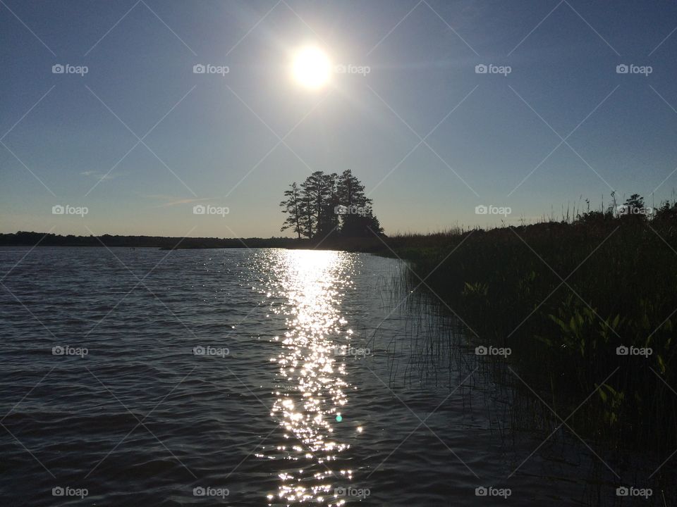 Lake, Sunset, Water, Dawn, Landscape