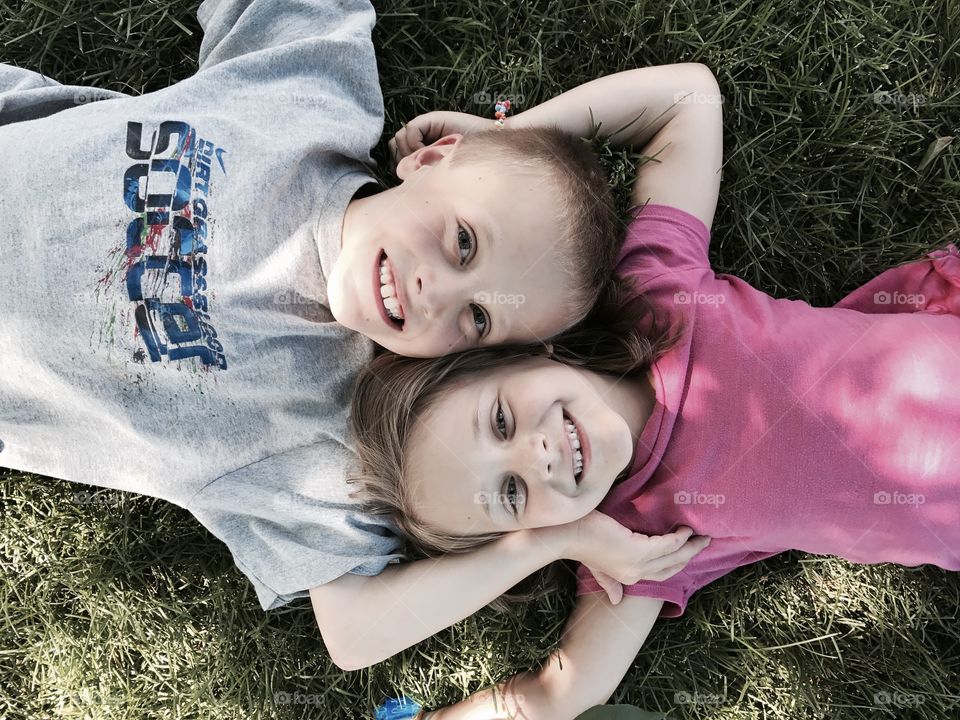 Siblings in park 