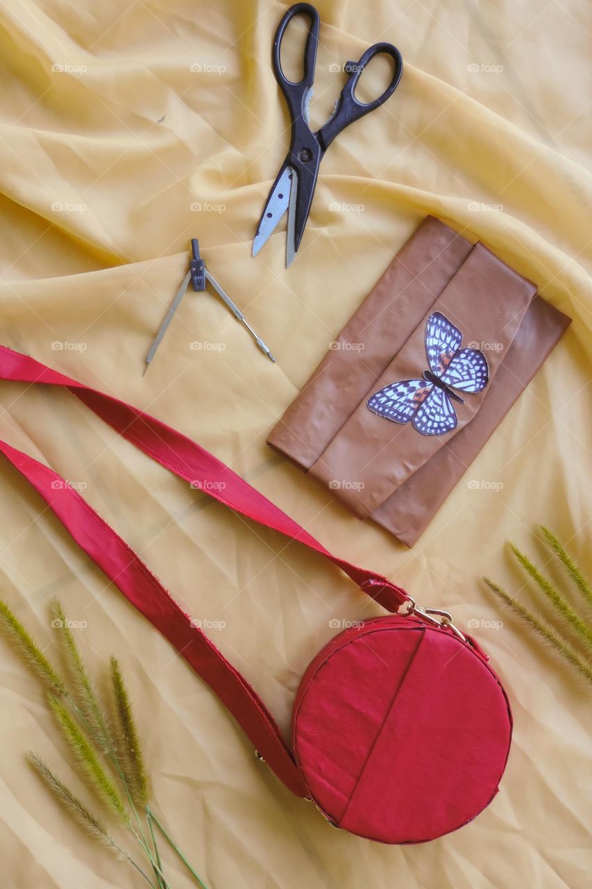 Bags I made.. cardboard, leather and other reused materials!