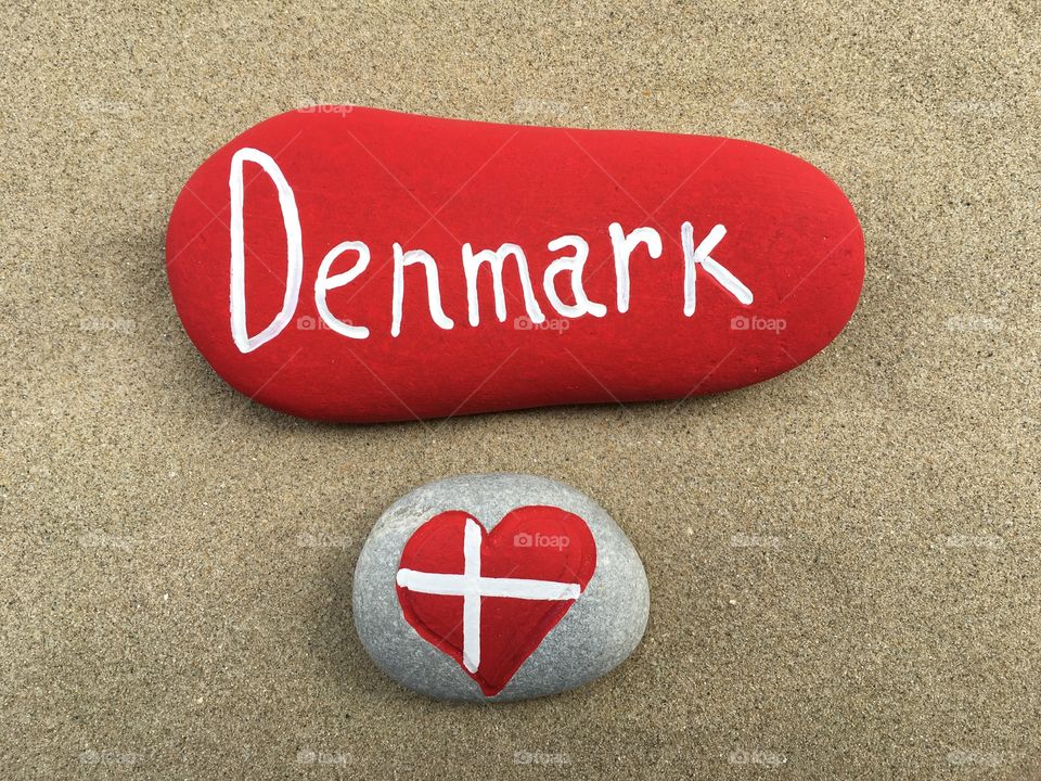 Souvenir of Denmark on stones