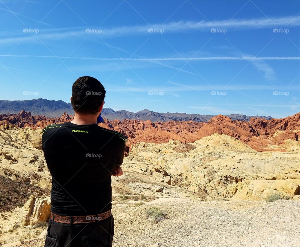 man looking into the distance