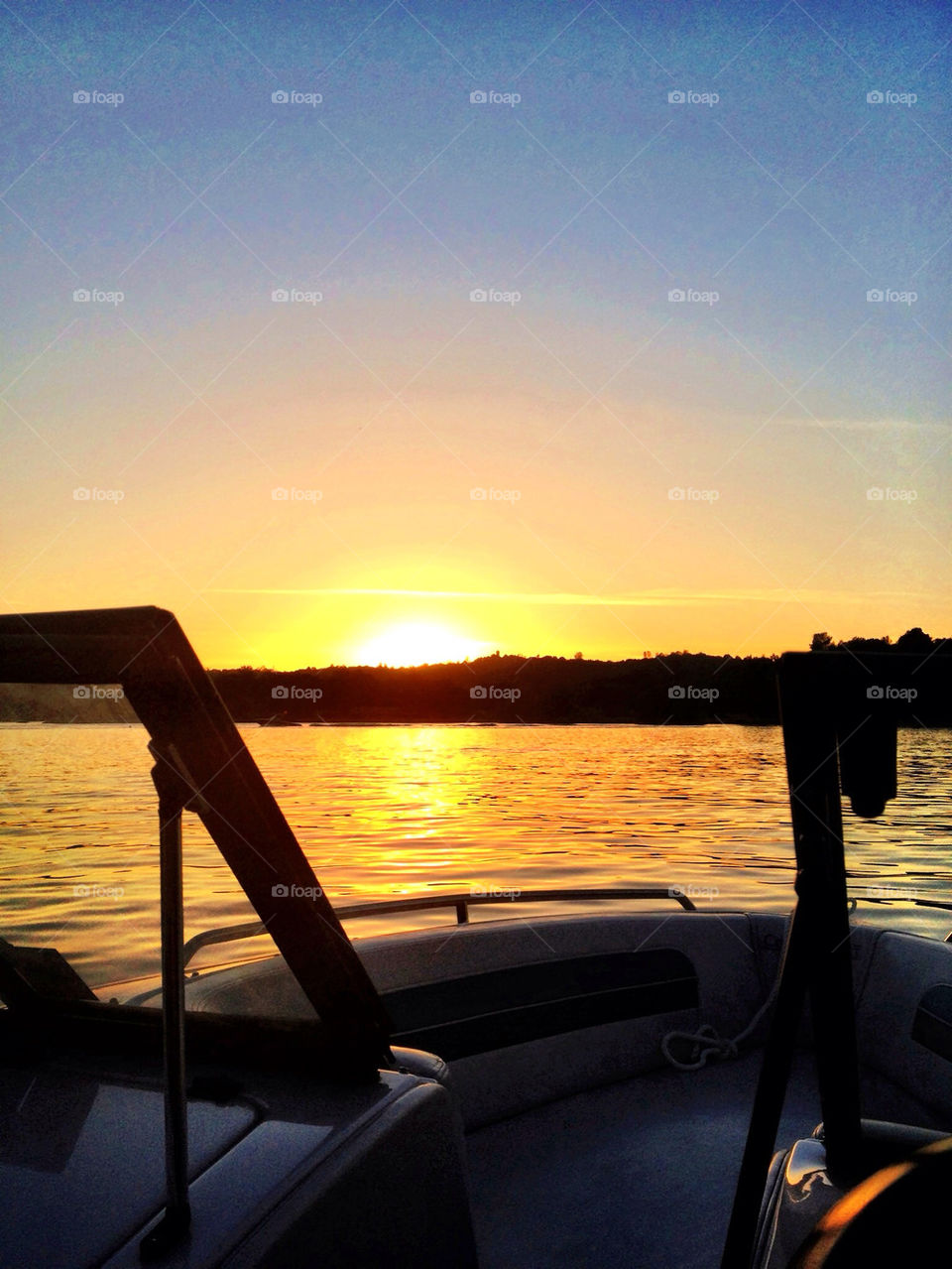 sky sunset water lake by darrellperry