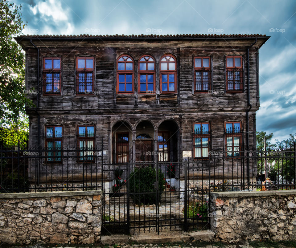 Tradional wooden house in Bulgaria