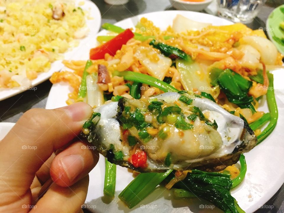 Grilled oyster seafood Da Nang