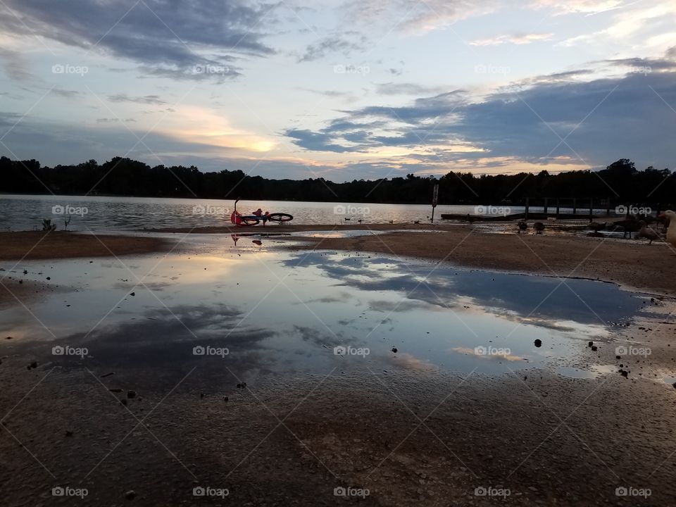 Bicycle in the sunset