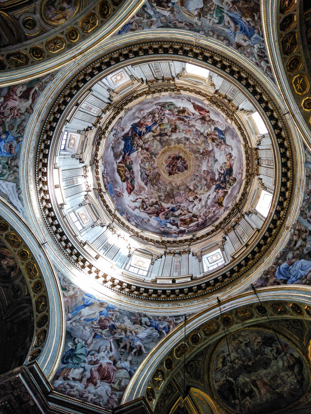 View of fresco on cathedral's dome