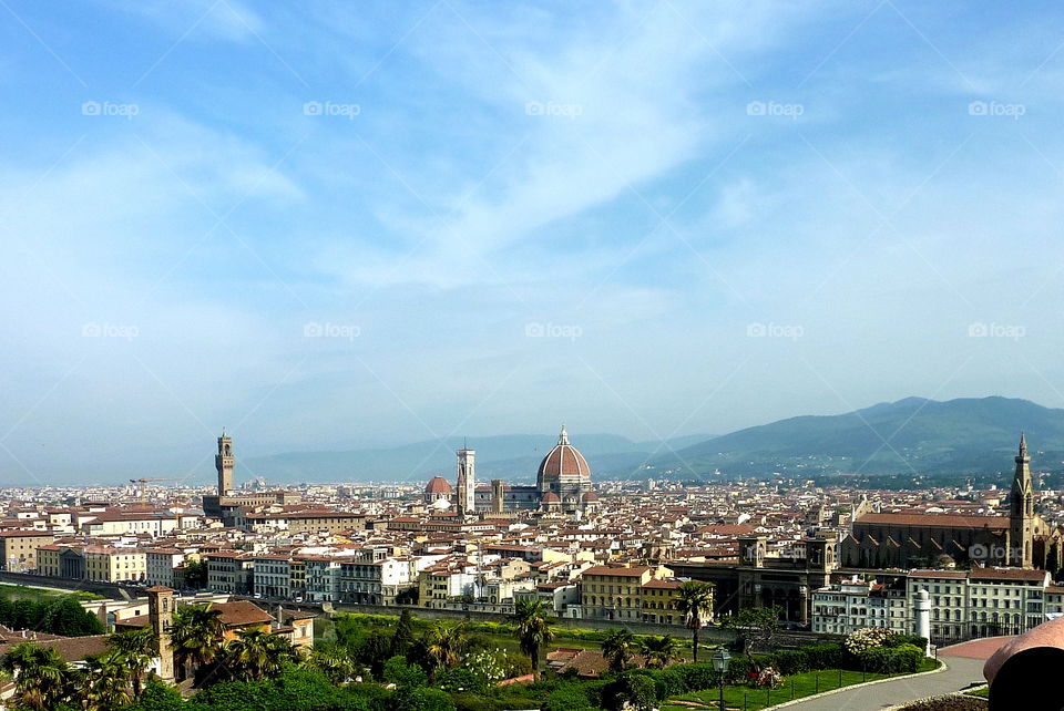 Daytime view of Italian town 