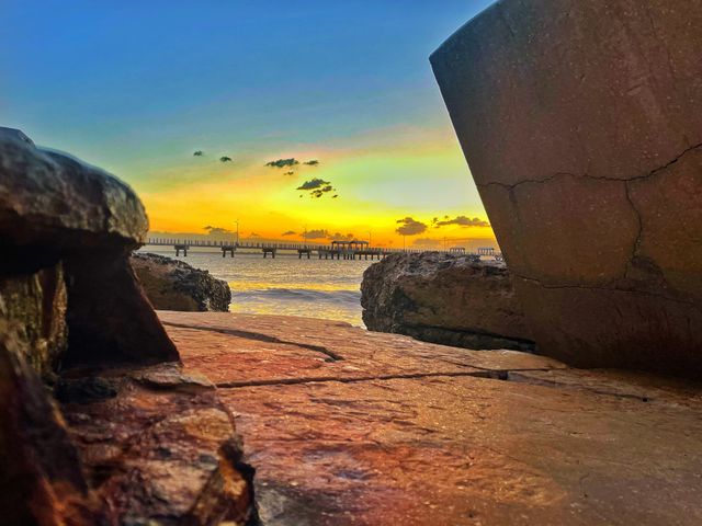 Sunset by the beach