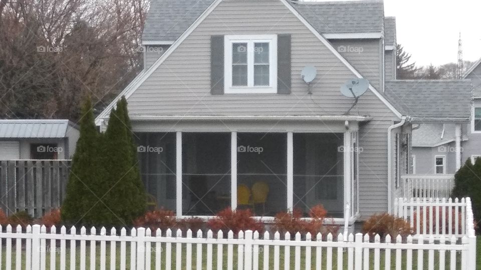This Indiana home awaits the first snow of the season.
