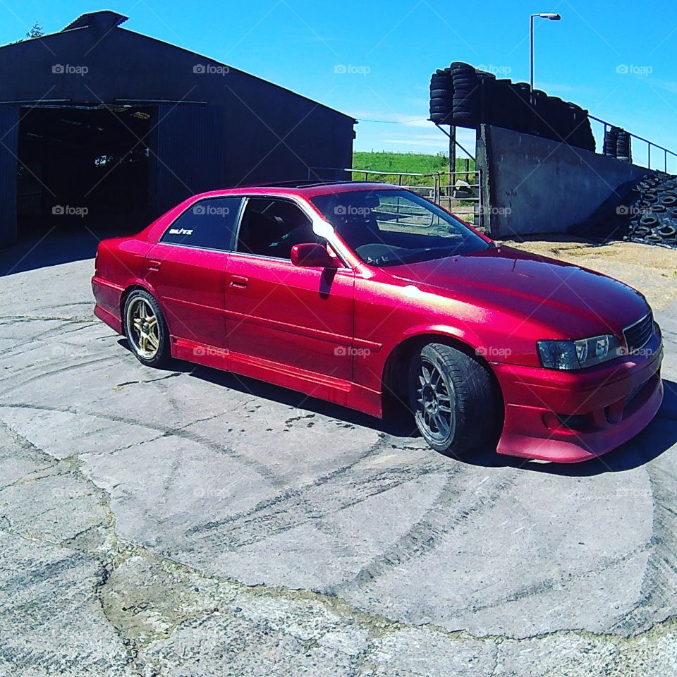 Toyota chaser out for a spin