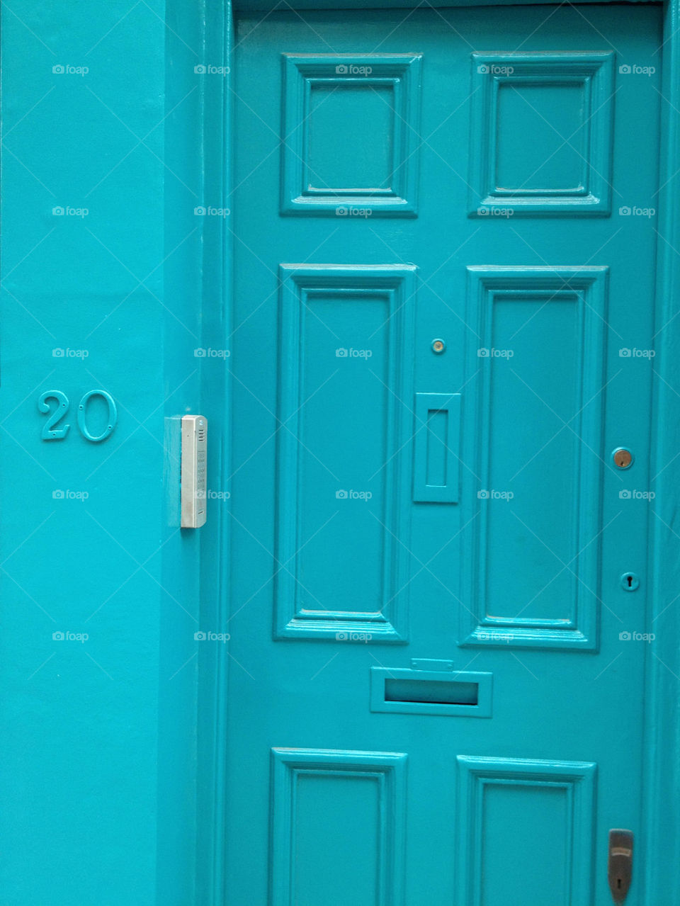 blue london united kingdom door by franina