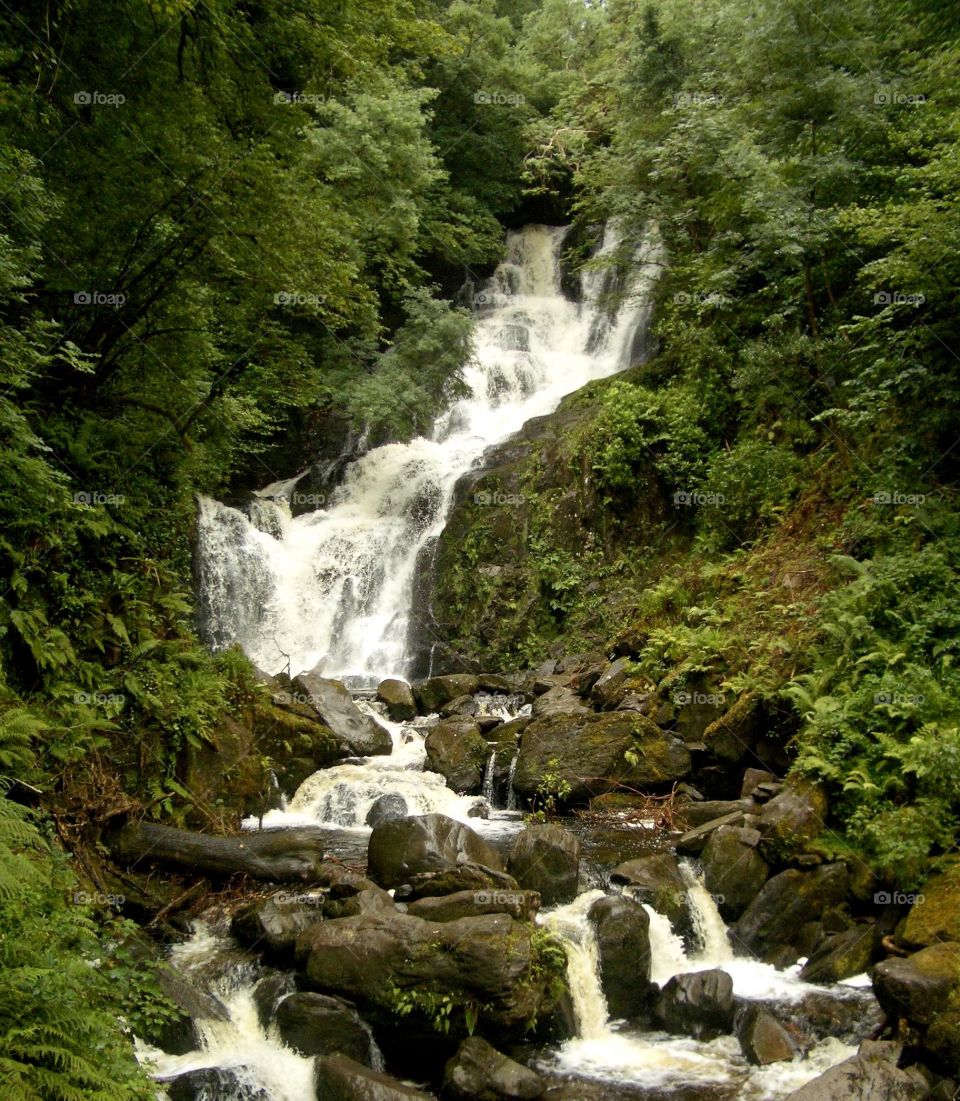 Torc falls in Killarney, ireland