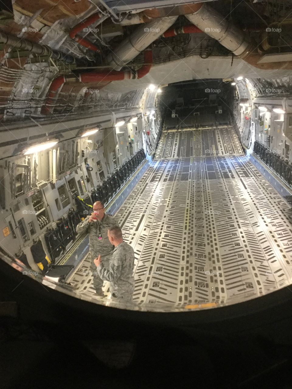 From the cockpit of the massive C-17